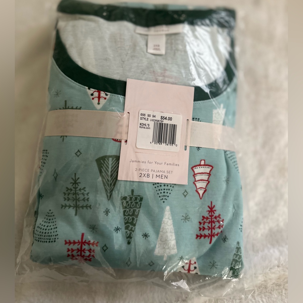 Christmas  PJs set for men size 2X NWT